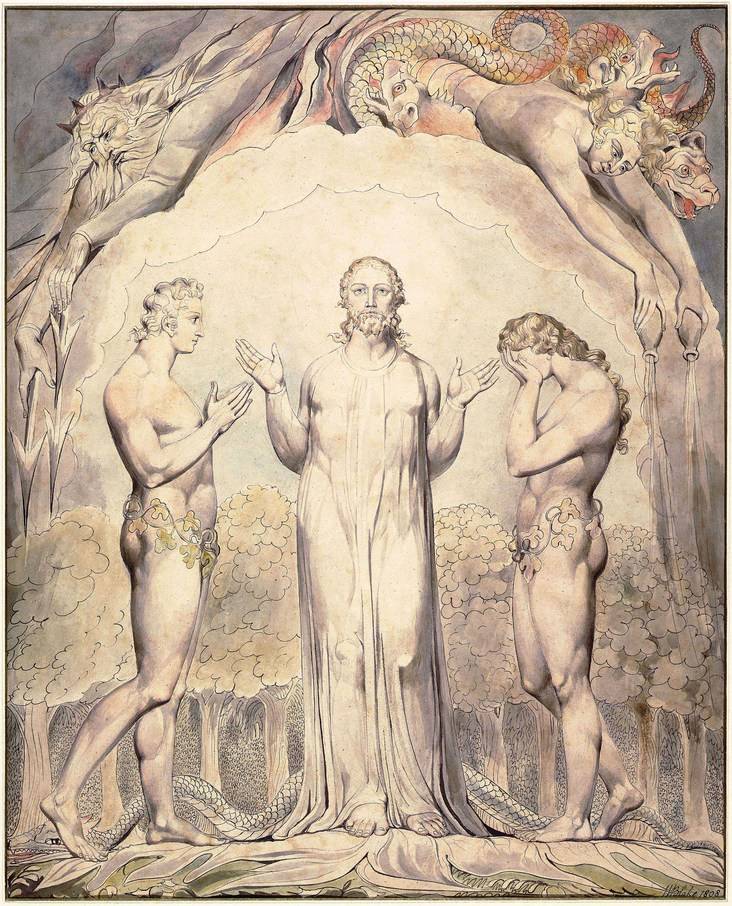William Blake, Milton's Paradise Lost, The Judgment of Adam and Eve (1808)